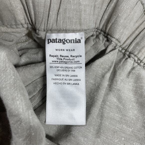 Patagonia Skirt Womens Medium Island Hemp Beach Organic Cotton Mini Tan Stretchy - Picture 4 of 9